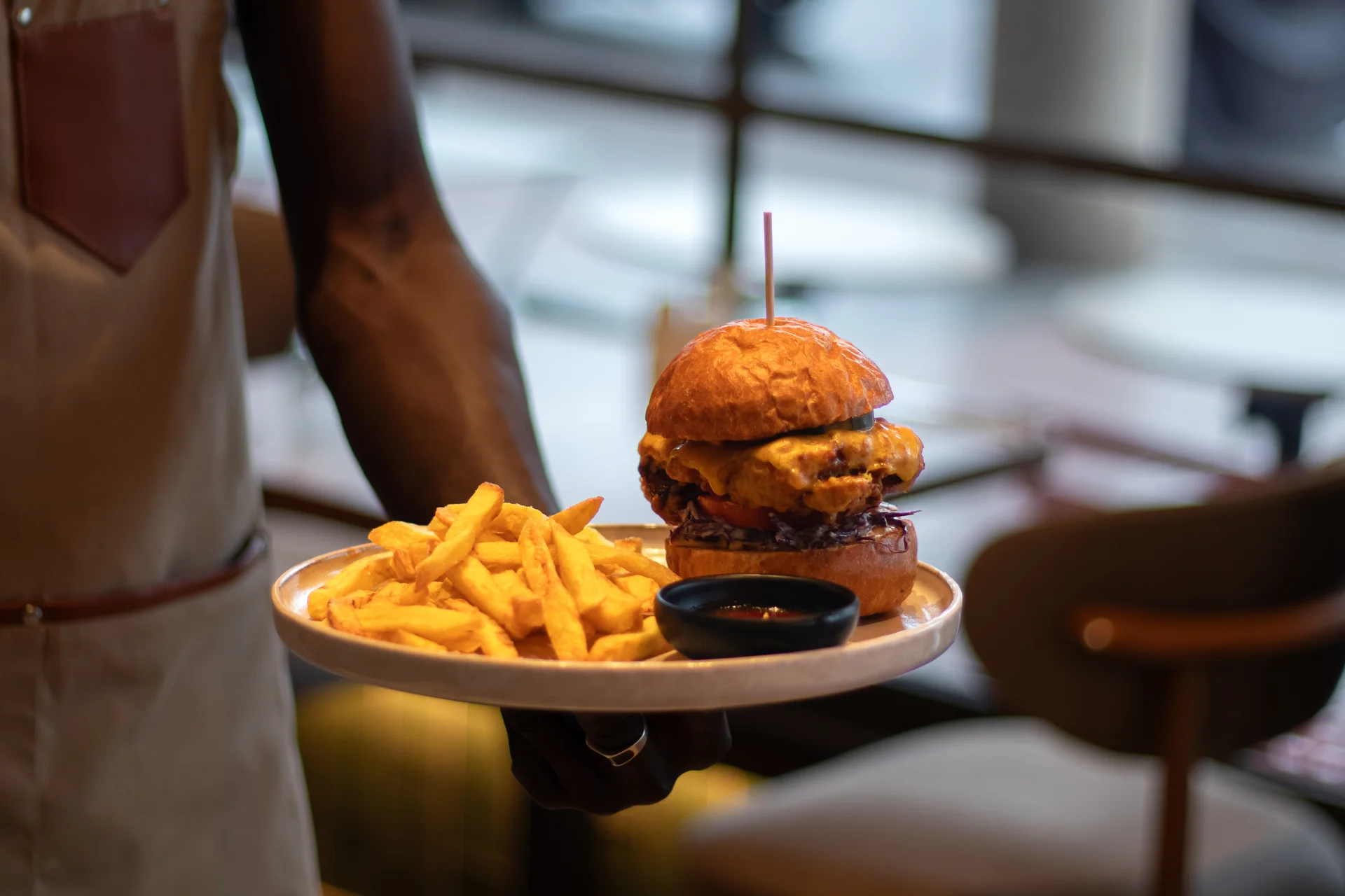 Service Crispy Chicken Burger